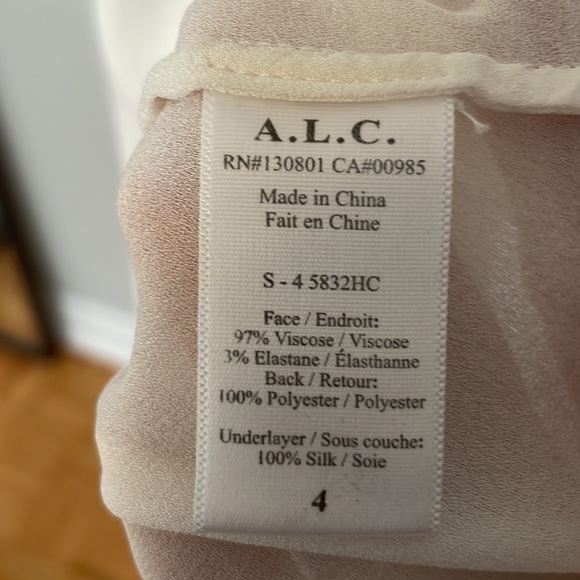 ALC T Shirt Blouse Sz 4 - Picture 6 of 8